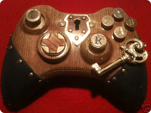 Xbox Wooden Steampunk Controller Mod