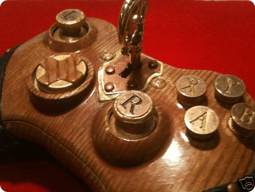 Xbox Wooden Steampunk Controller Mod