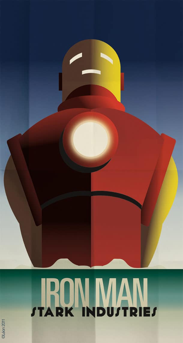 Deco Superhero Art Design Posters