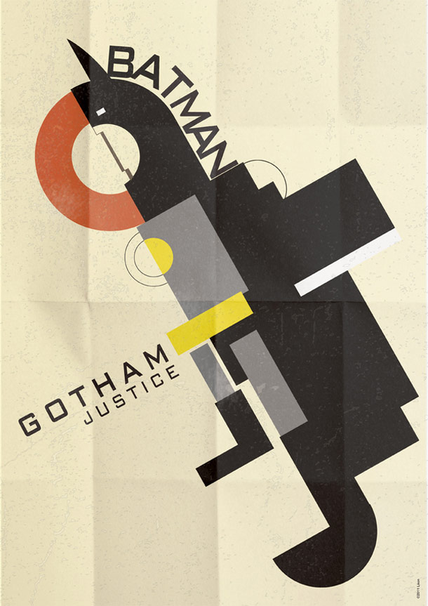 Deco Superhero Art Design Posters