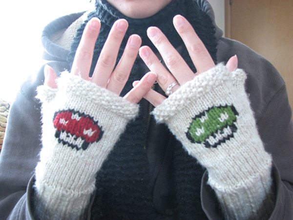 Super Mario Knitted Gloves