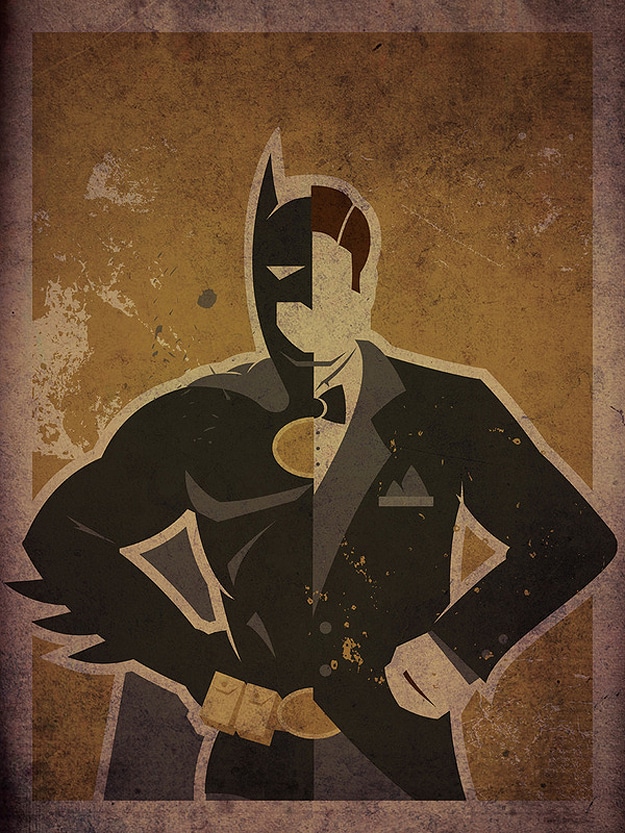 Batman Robin Artistic Superhero Poster