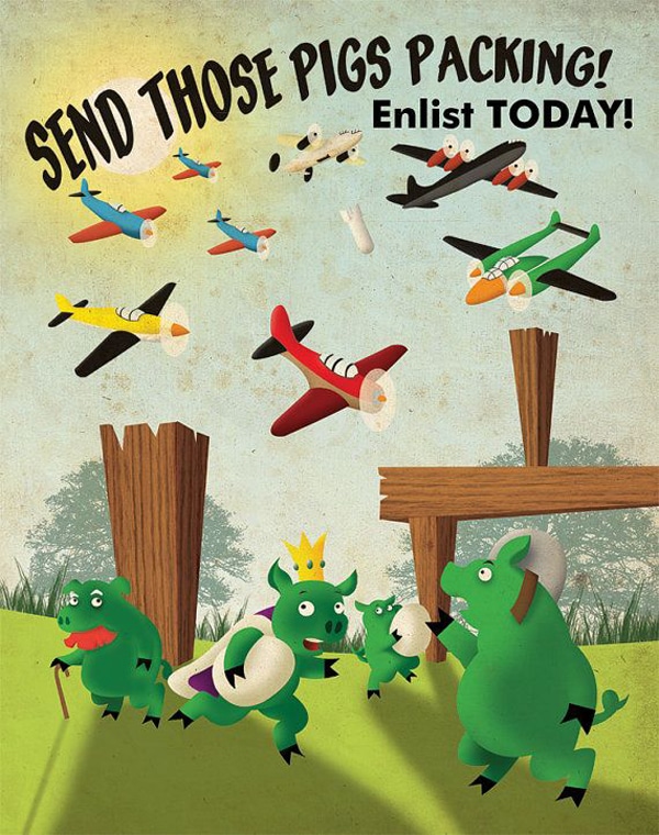 Angry Birds Propaganda Drawing