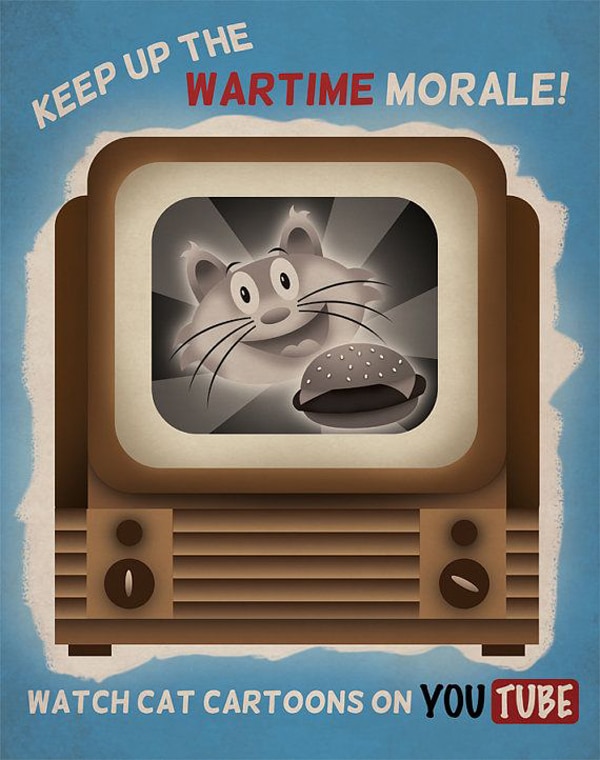 Cat Morale Propaganda Drawing