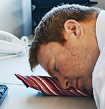 The Inflatable Pillow Tie: Sneak Sleep On The Job