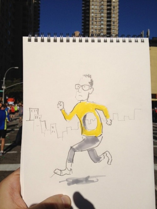 New York Runner Tweets Drawings