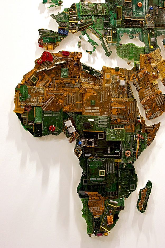 Map Made Recycle Motherboards