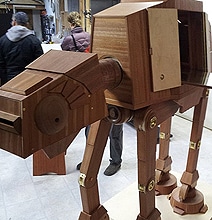 A Hugely Geeky Wooden AT-AT Liquor Cabinet