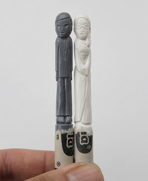 Carved Wedding Party Crayons