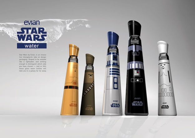 Darth Vader Evian Water Bottles