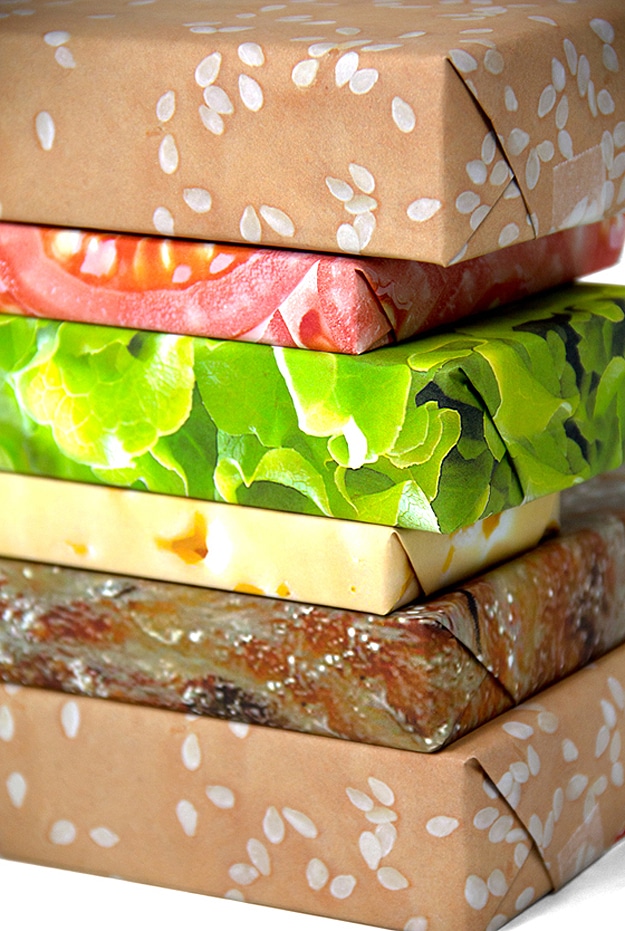 Cheeseburger Wrapping Paper Kickstarter