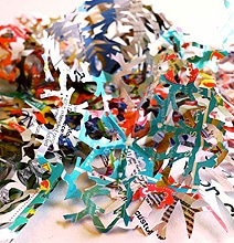 DIY Snowflakes Made From Junk Mail