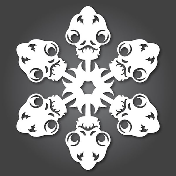 DIY Paper Yoda Snowflake