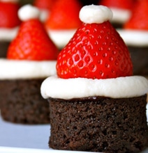 Food Design: Creative Santa Hat & Christmas Tree Brownies Food Design: Creative Santa Hat & Christmas Tree Brownies