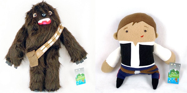 Chewbacca and Luke Fuzzy Toys