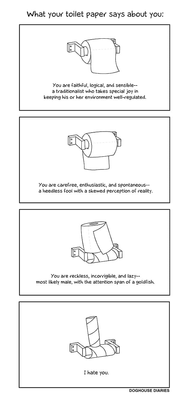 Cartoon About Bathroom Toilet Paper
