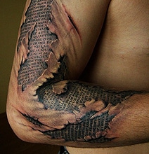 Words Under The Skin Tattoo Is Horrifically Cool