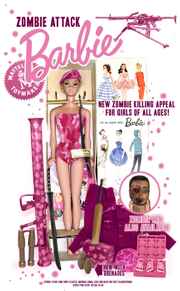 Barbie Fights Zombies With Weapons 