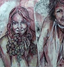 Stunning Portraits Painted With Red & White Wine Stunning Portraits Painted With Red & White Wine