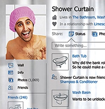 Facebook Shower Curtain: No More Hiding Behind The Screen
