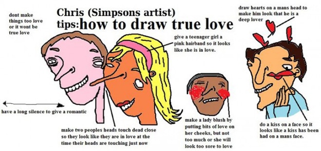 Draw True Love Cartoon Characters