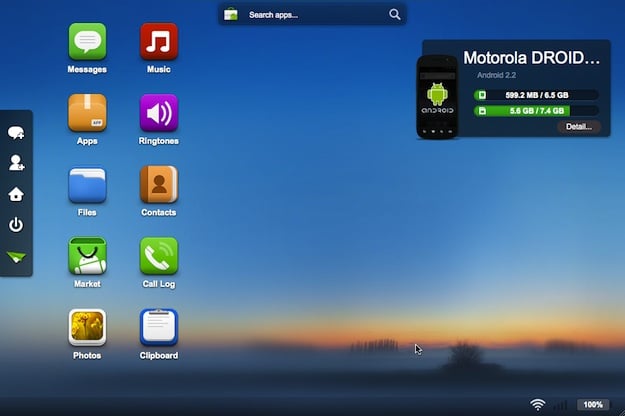 Motorola Droid AirDroid Screenshot