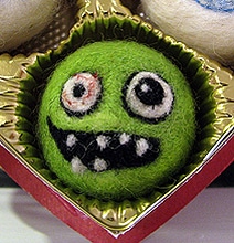 Creative Crafting: Needle Felted Zombie Valentine’s Day Candy