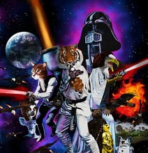 Star Wars Inspired Animal Wars Illustration Star Wars Inspired Animal Wars Illustration