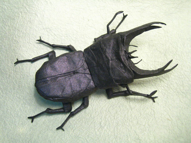 One Paper Sheet Insect Origami