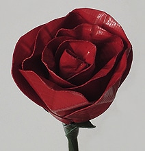 DIY Beautiful Red Roses Made From Duct Tape