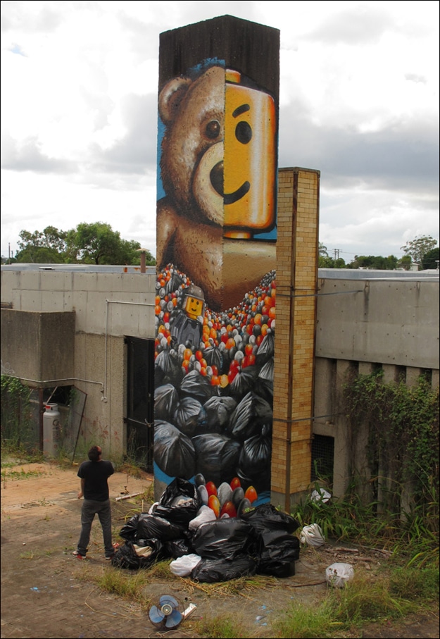 Trash Garbage Bags Street Art