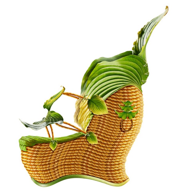 High-Heeled-Green-Botanical-Shoe