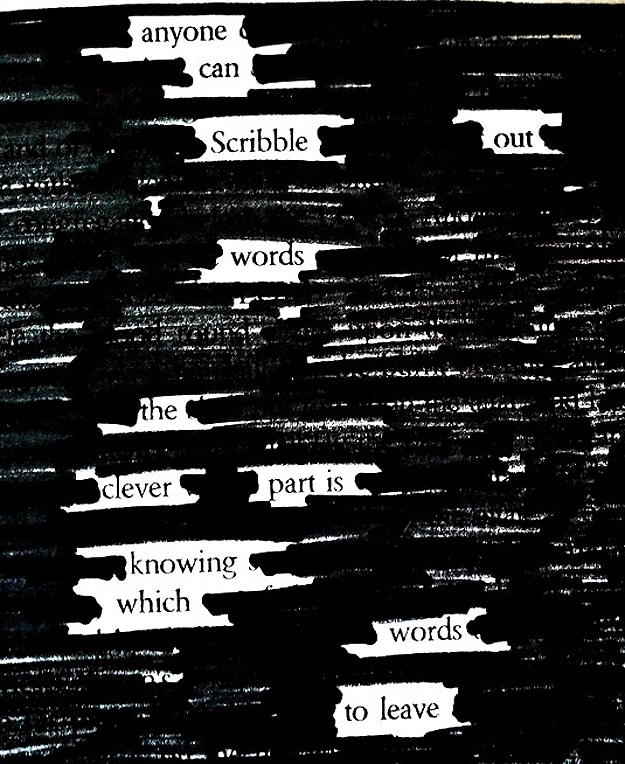 Image result for blackout poetry