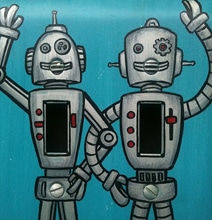 Humanoid Decor: Hand Painted Robot Light Switch Covers Humanoid Decor: Hand Painted Robot Light Switch Covers