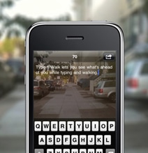Type-N-Walk App For Clumsy People: Text & Tweet While Walking