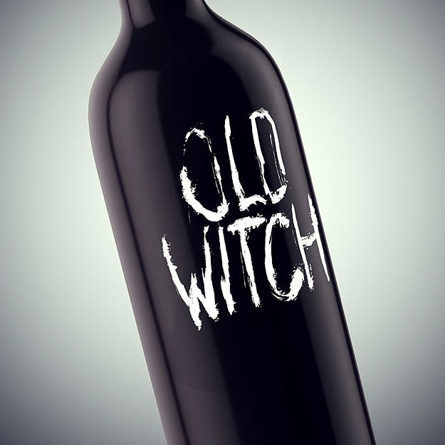 Old Witch Haunted Wine Bottles