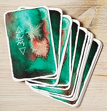 Artistic Playing Cards Created With Watercolor & Pencil