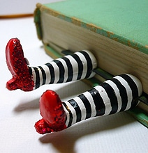 Wicked Witch Of The East Bookmark (Complete With Ruby Slippers)