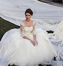 World’s Longest Wedding Dress Train (Almost 2 Miles Long)