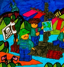 Lego Paintings: The Lego World Becomes Colorful 2D Artwork Lego Paintings: The Lego World Becomes Colorful 2D Artwork