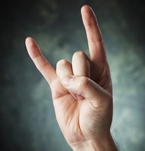 Rock Concert Audience Hand Gesture Evolution Rock Concert Audience Hand Gesture Evolution