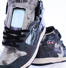 Fallout Post Apocalyptic Sneakers Sport Two iPod Touch Devices Fallout Post Apocalyptic Sneakers Sport Two iPod Touch Devices