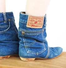 Recycled Jeans Boots: The Perfect Geek Statement For Girls