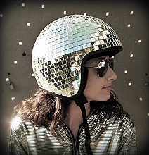 Sparkly Retro Disco Ball Motorcycle Helmet Design Sparkly Retro Disco Ball Motorcycle Helmet Design