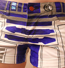 R2-D2 Hand Painted Shorts For The Artistic Geek