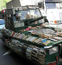 The Mobile Library Built On An Old Ford Transformed Into A Tank The Mobile Library Built On An Old Ford Transformed Into A Tank