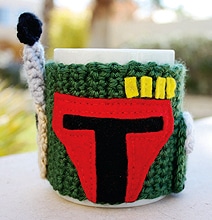 Crocheted Boba Fett Coffee Cup Sleeve For The Ultimate Fan Crocheted Boba Fett Coffee Cup Sleeve For The Ultimate Fan