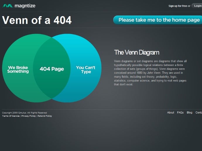 404 page venn diagram design