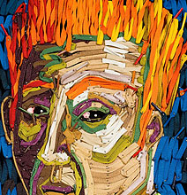 Massive Portraits Created With Colorful Shoelaces Massive Portraits Created With Colorful Shoelaces