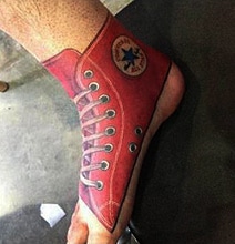 Converse Shoe Foot Tattoo For The Trendy Converse Shoe Foot Tattoo For The Trendy